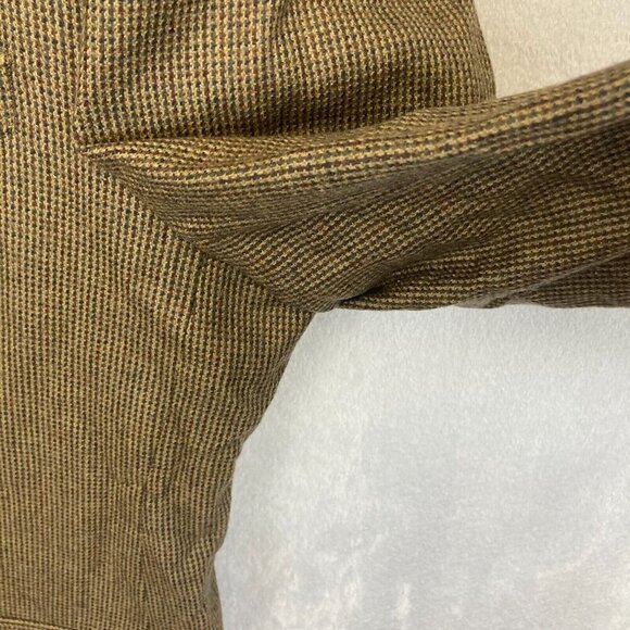 Chaps Ralph Lauren 100% Lambswool Tweed Blazer Mens 44L Sports Jacket Tan Green - Picture 9 of 16